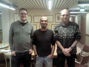 From left to right, Daniel Howell, Alfonso Pérez and Bjarte Bogstad